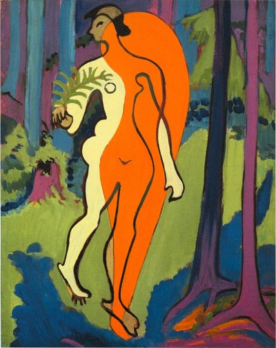 Ernst Ludwig Kirchner, Nude in Orange and Yellow, 1930